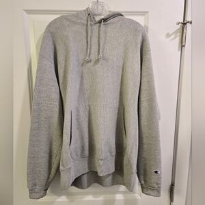 Champion Pullover Hoodie Size L Grey